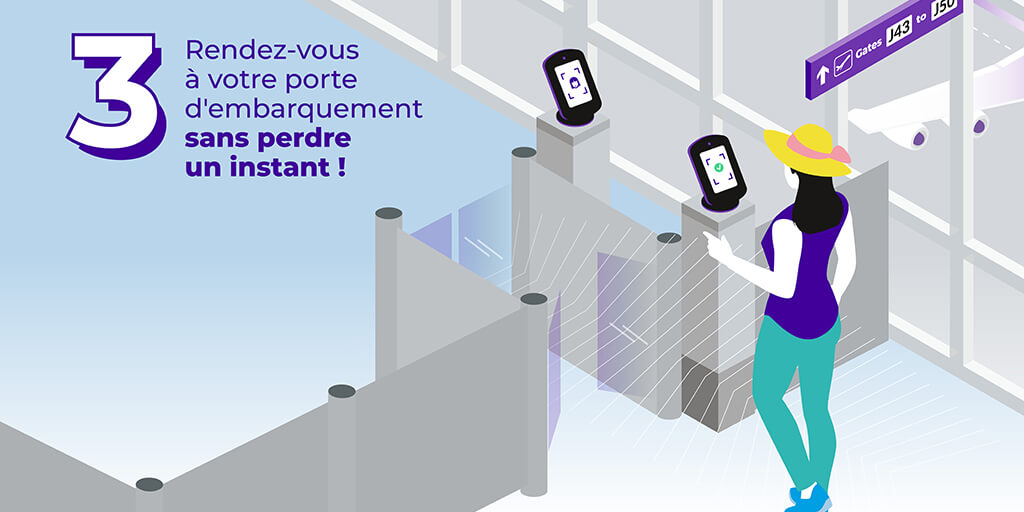 Rendez-vous à votre porte d’embarquement sans perdre un instant !