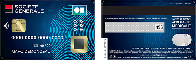 F.CODE biometric bank card with fingerprint sensor