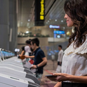 Passenger processing biometric system Changi Airport
