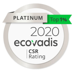 EcoVadis Platinum recognition medal