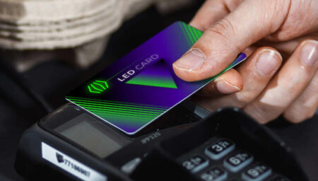 LED dual payment card