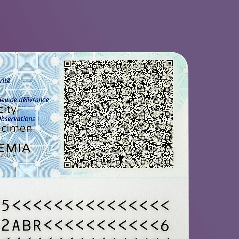Code QR signé numériquement pour les documents d'identité